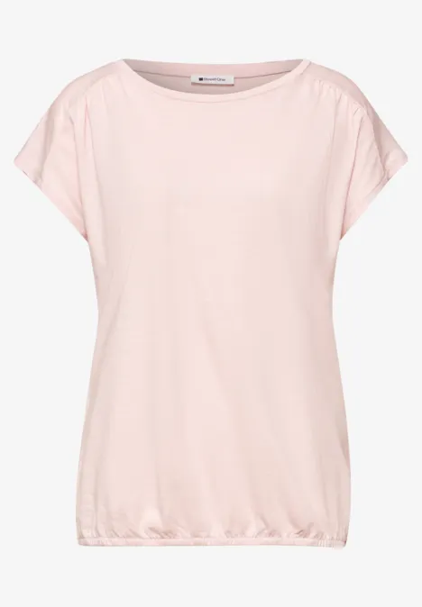 Shirt mit Rundhals und Raffung minimal rose Shirt mit Rundhals und Raffung minimal rose