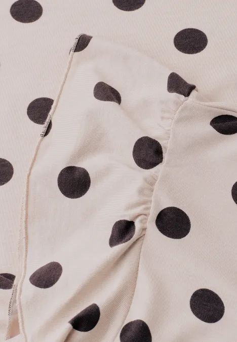 Shirt mit V-Neck und Volant-Ärmeln clay sand