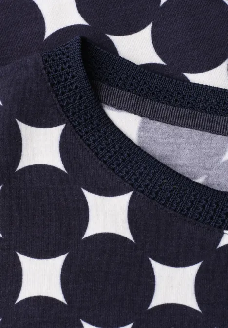 Shirt mit U-Boot-Ausschnitt und Print deep blue