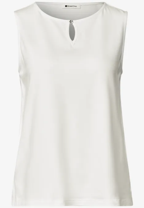 Top avec col bateau off white