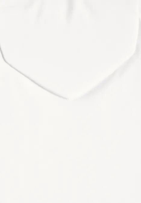 Koszulka z długim rękawem i dekoltem w kształcie kwadratu off white Biała koperta na białym tle.