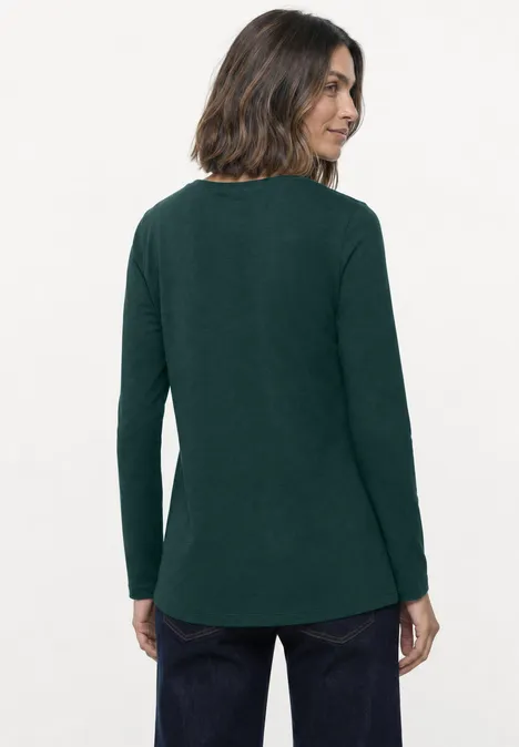 2-pack shirts met lange mouwen en ronde hals shadow teal/eucalyptus green