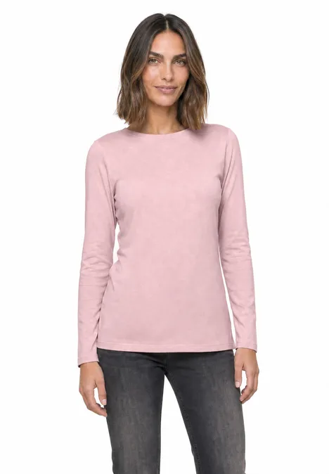 2-pack shirts met lange mouwen en ronde hals berry maroon/quiet rose