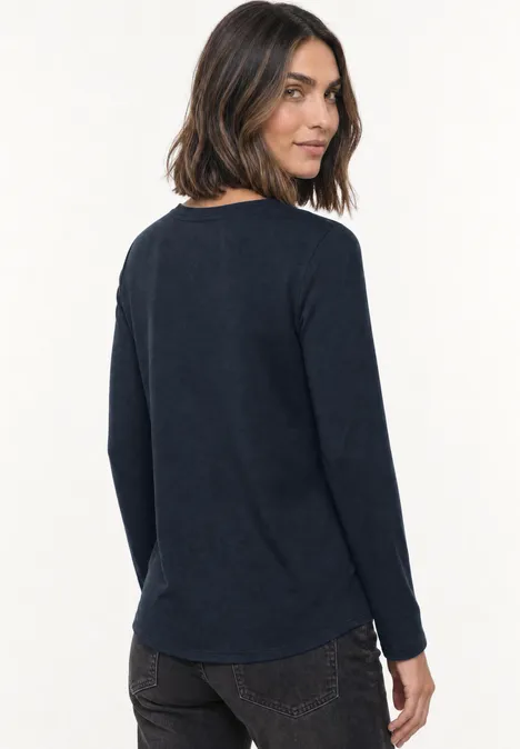 2-pack shirts met lange mouwen en ronde hals darkest blue/clay sand