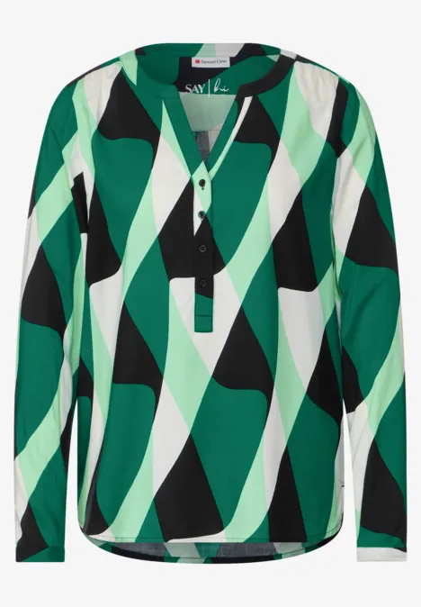 Viskose Bluse mit Print fresh spring green