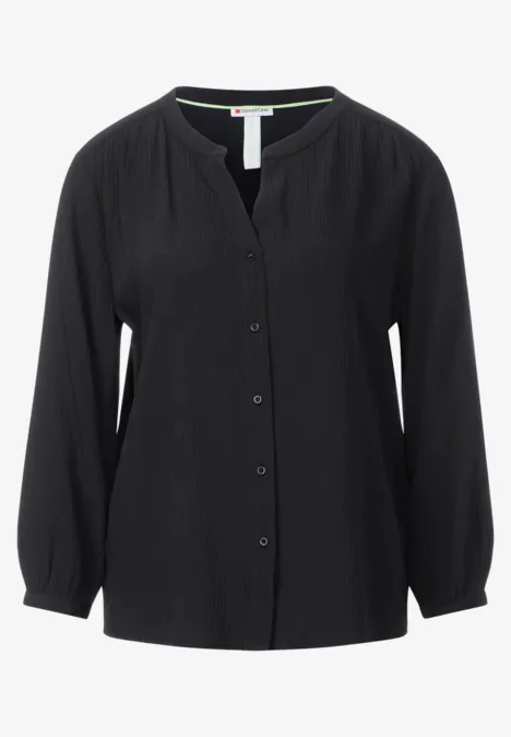 Crinkle Bluse Black