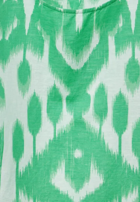 Sommer Bluse mit Print soft grass green