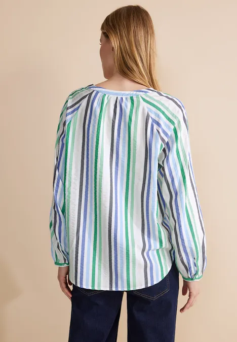 Seersucker Bluse fresh spring green