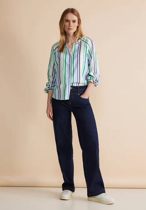 Seersucker Bluse fresh spring green