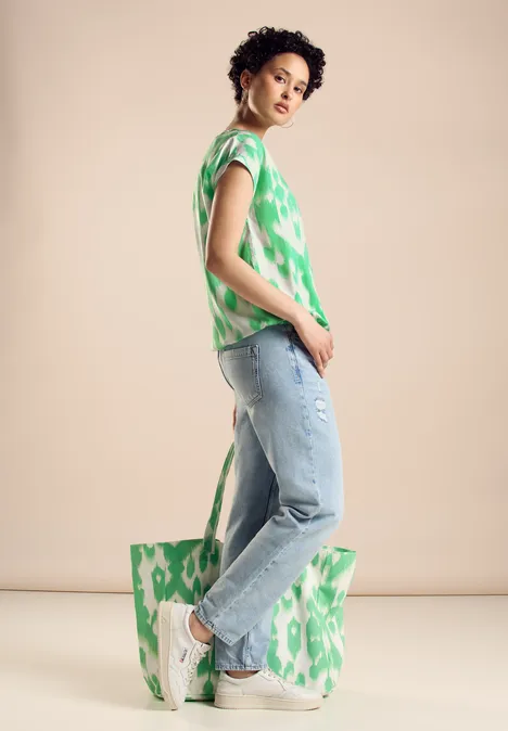 Viskose Bluse soft grass green