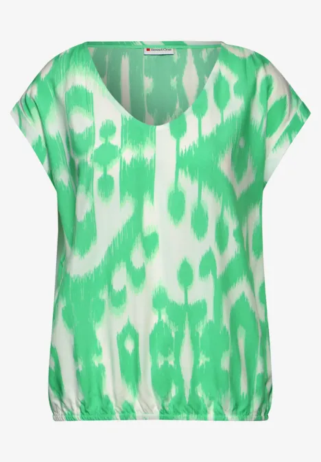 Viskose Bluse soft grass green