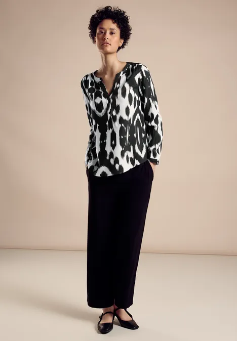 Blouse met grafische print Black Blouse met grafische print Black