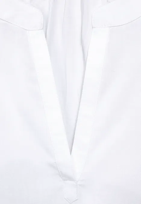 Blusenshirt in Unifarbe White