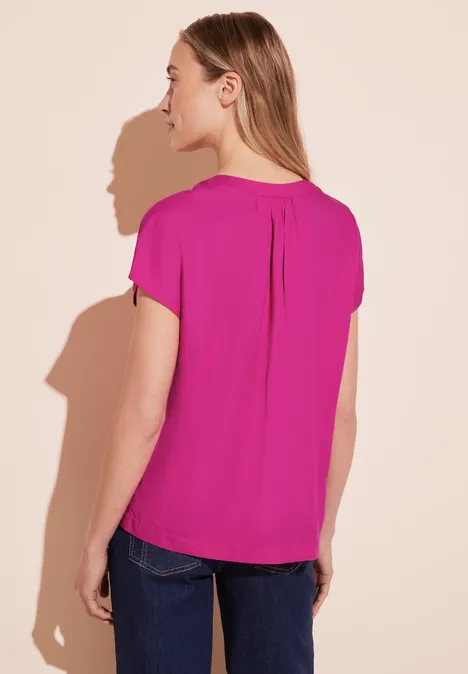 Blusenshirt in Unifarbe smell of rose