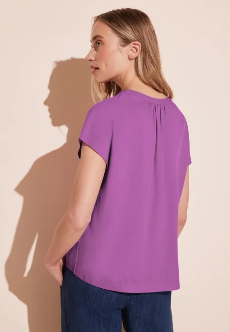 Blusenshirt in Unifarbe orchid lilac