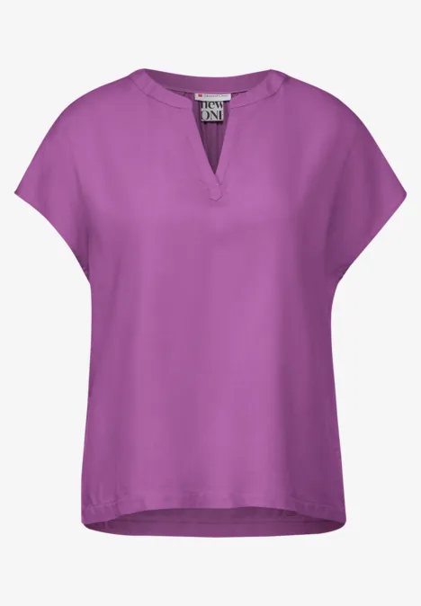 Blusenshirt in Unifarbe orchid lilac
