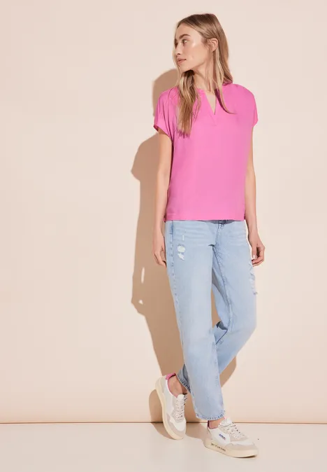 Blusenshirt in Unifarbe blush pink