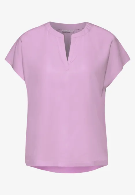 Blusenshirt in Unifarbe cherry blossom rose