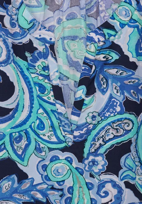 Print Blusenshirt intense aqua