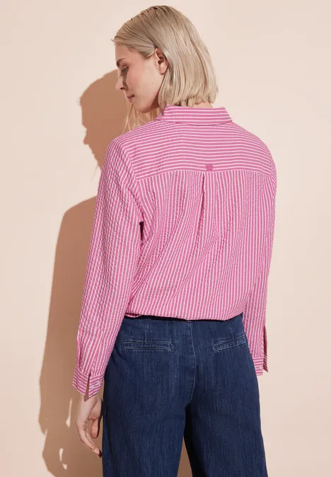 Gestreifte Bluse magnolia pink