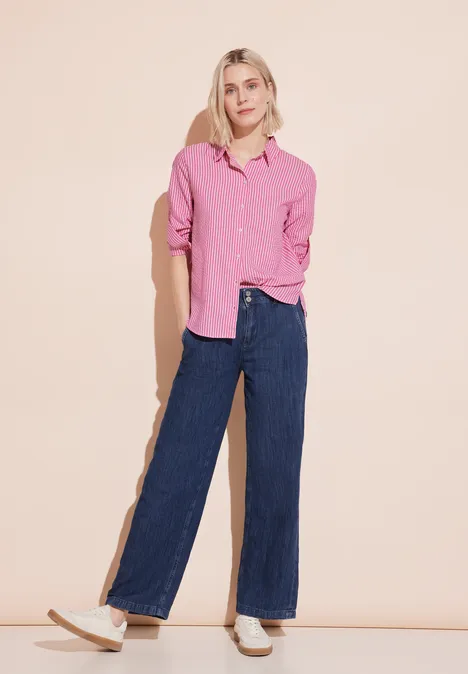 Gestreifte Bluse magnolia pink