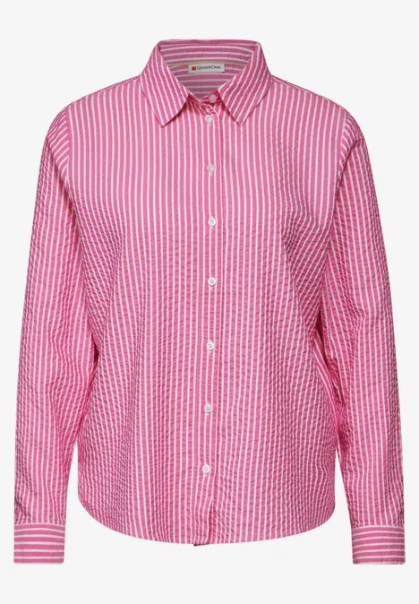 Gestreifte Bluse magnolia pink
