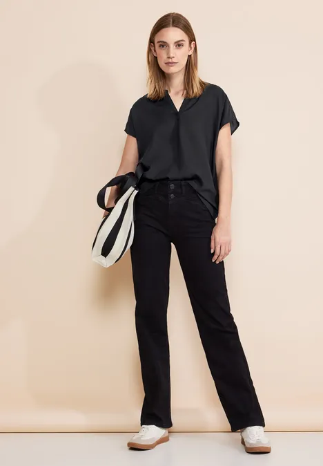 Viskose Blusenshirt Black