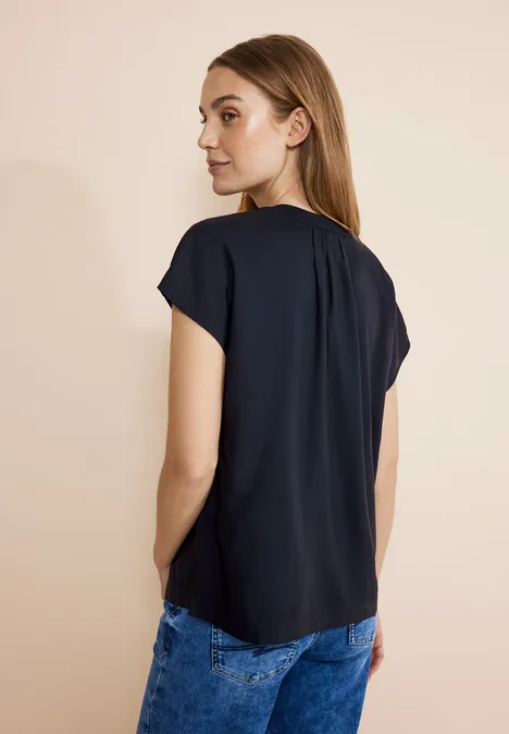 Viskose Blusenshirt deep blue