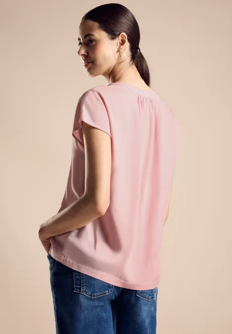 Viskose Blusenshirt fun peach