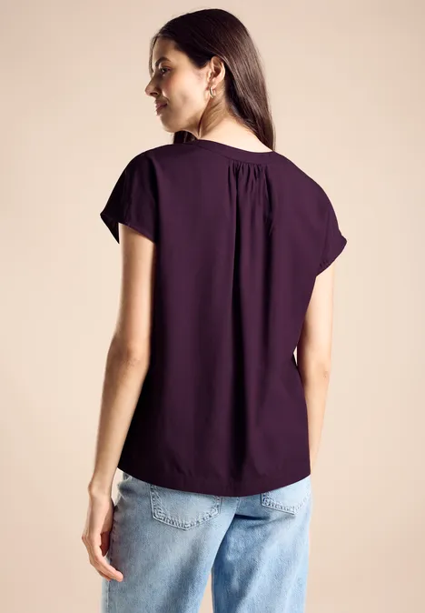 Viskose Blusenshirt dark berry purple