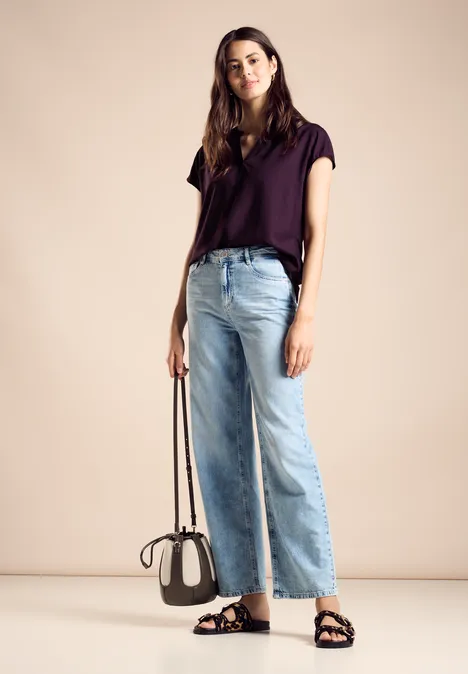 Viskose Blusenshirt dark berry purple