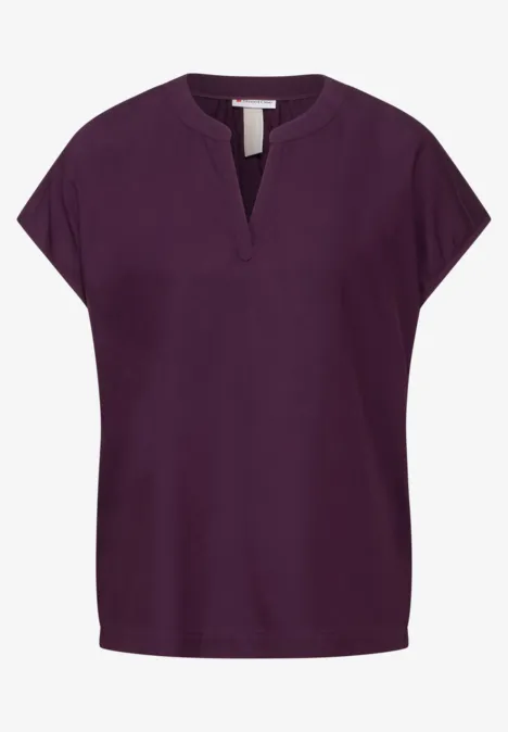 Viskose Blusenshirt dark berry purple