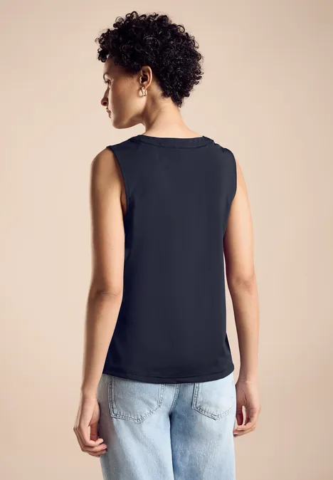 Débardeur chemisier de voyage deep blue