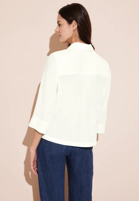 Crepe Bluse off white