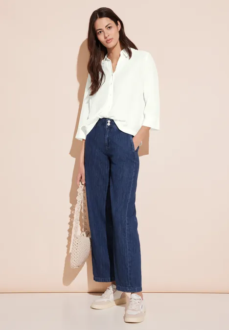 Crepe Bluse off white