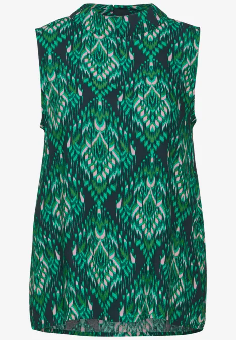 Sommer Bluse mit Print cool vintage green