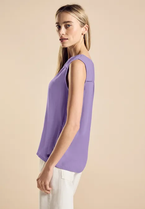 Blusentop mit Tape Detail bellflower lilac