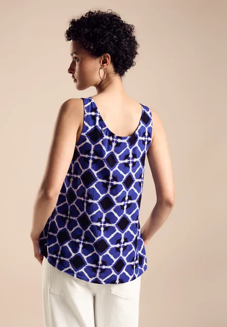 Blusentop mit Print violet blue