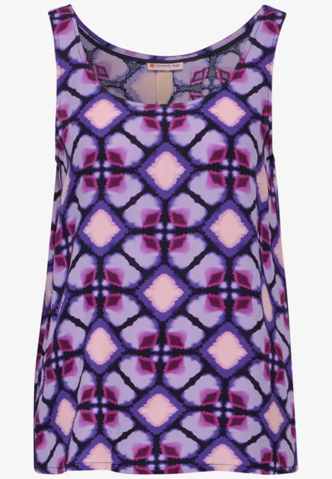 Blusentop mit Print bellflower lilac