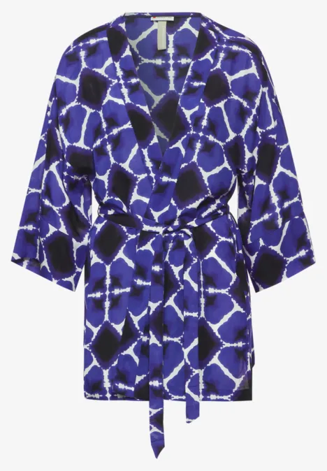 Bluse im Kimono Style violet blue