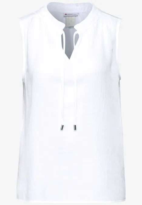 Crinkle Blusentop White Crinkle Blusentop White