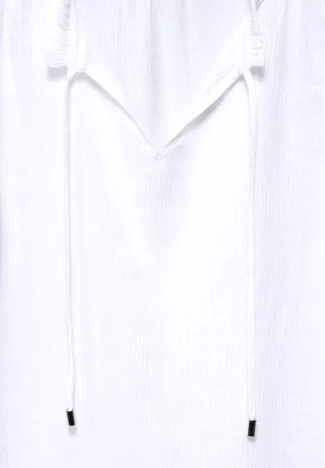 Crinkle Blusentop White Crinkle Blusentop White