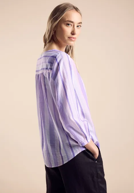 Sommer Bluse mit Streifen bellflower lilac