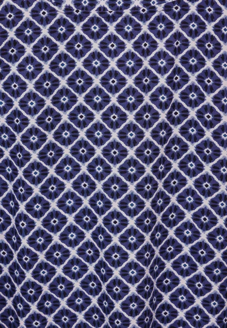 Print Blusentop deep blue