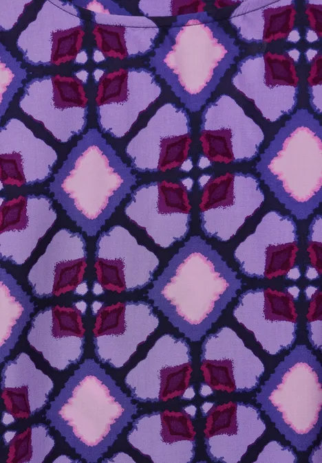 Print Blusentop bellflower lilac