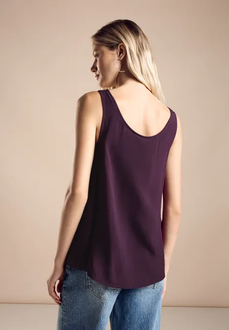 Viskose Blusentop dark berry purple