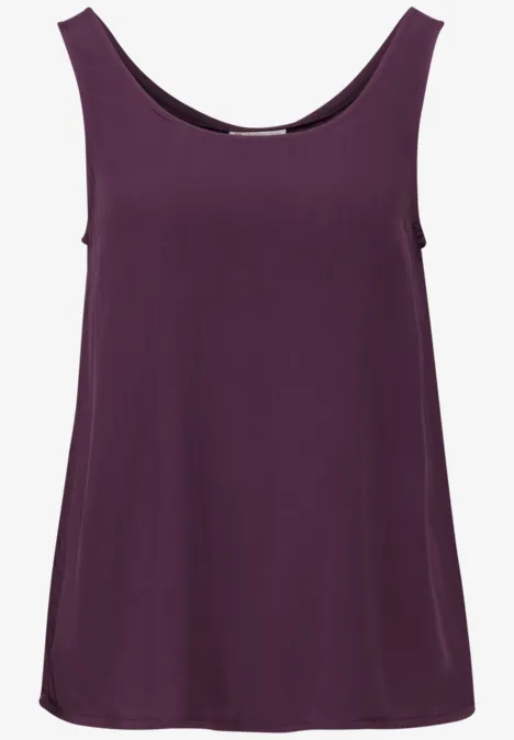 Viskose Blusentop dark berry purple