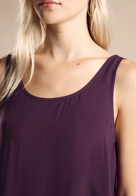 Viskose Blusentop dark berry purple