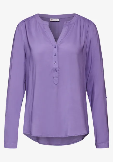 Basic Bluse in Unifarbe misty lilac