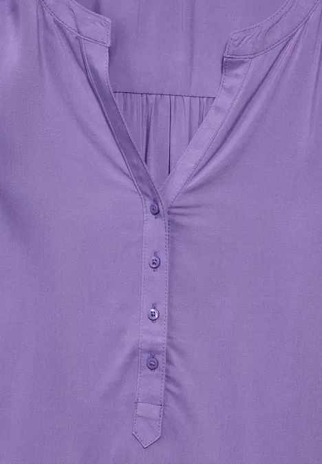 Basic Bluse in Unifarbe misty lilac